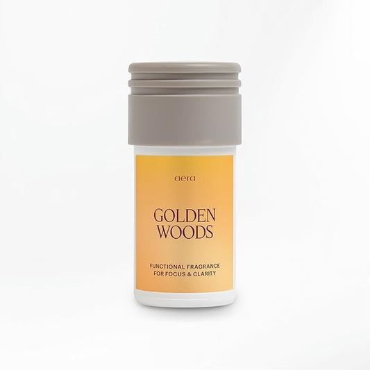 Aera Mini Golden Woods Smart Home Fragrance Scent Refill – Atlas Cedar, Bergamot & Sandalwood – Premium Woody Aromatherapy Capsule – Functional Fragrance for Focus – Works with Aera Mini Diffuser