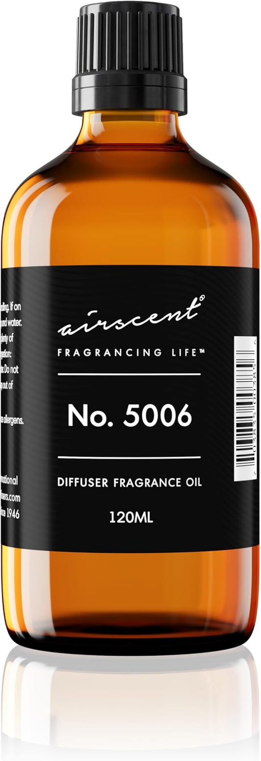 AirScent Diffuser Oil Inspired by TF's Ombre Leather - No. 5006 Perfume Dupe - Fragrance Oil Blend for Ultrasonic and Waterless Diffusers and Crafting - 120 ml, 4 fl oz Glass Bottle with Dropper