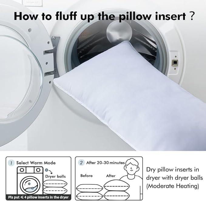 MIULEE 24x24 Synthetic Down Alternative Pillow Insert Euro Decorative Throw Pillow 24 x 24 Inch Body Bed Sleeping Ultra Soft Fluffy Form for Sofa Couch Bed