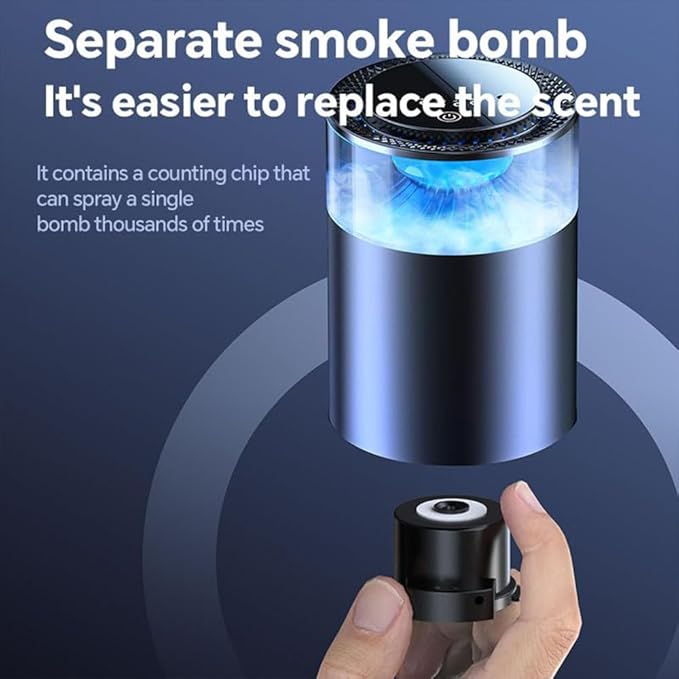 Spray Car Viewing Aromatherapy Diffuser, Long-Lasting Car Air Freshener Diffuser, Auto On/Off Intelligent Diffuser for Car, with 4 Adjustable Lights 3 Mist Level for Home Car (Flower Blossom)