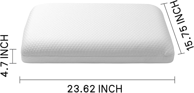Cooling Memory Foam Bed Pillow Adaptive Pillows for Neck Pain Relief Medium Firm Pillow for Side Back and Stomach Sleepers Keep Pressure Relief to Deep Sleep Set 2