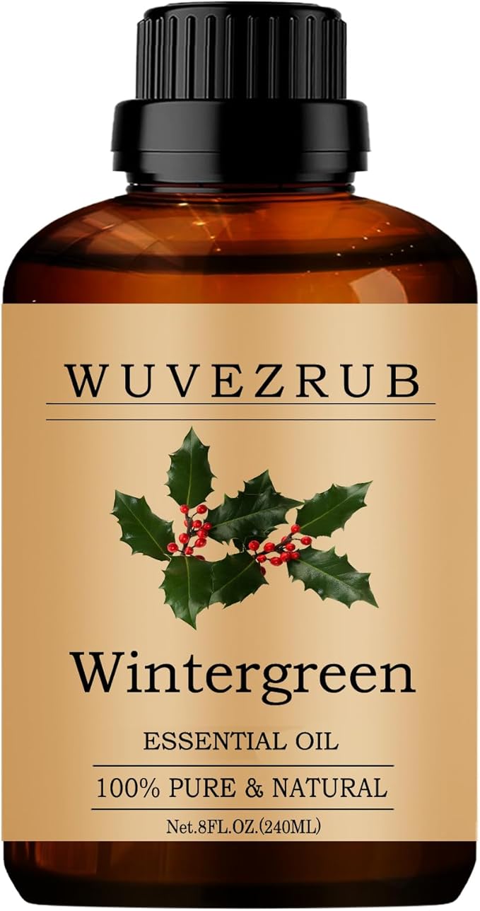 Wintergreen Essential Oils, 240ML Pure and Natural Essential Oil for Aromatherapy Diffuser - Wintergreen /8 Fl Oz