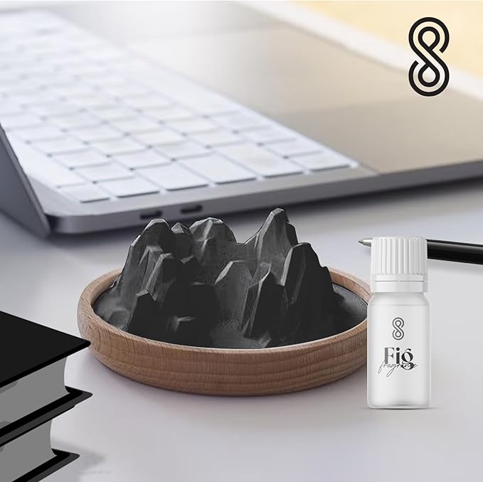 HOME ARCHIVE Aroma Diffuser with Aromatherapy Fragrant Oil Diffusers for Home Room Decor Fig Fragrance (Mountain Aroma Stone (Black))