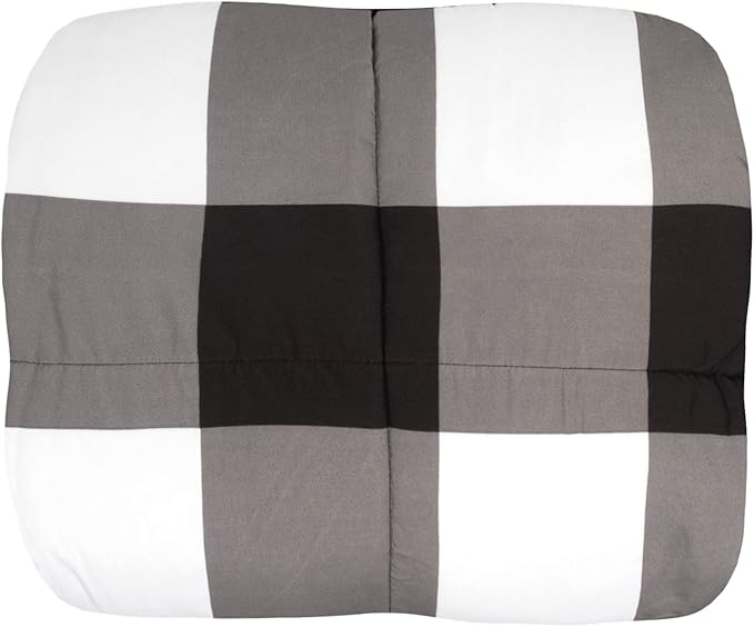 Twin XL Comforter Set with Sheets - 5-Piece Bedding Collection - 1 Comforter, 1 Fitted Sheet, 1 Flat, 2 Pillowcases - Deep Pocket - Soft & Premium Quality - All Seasons, Buffalo Plaid Black/White