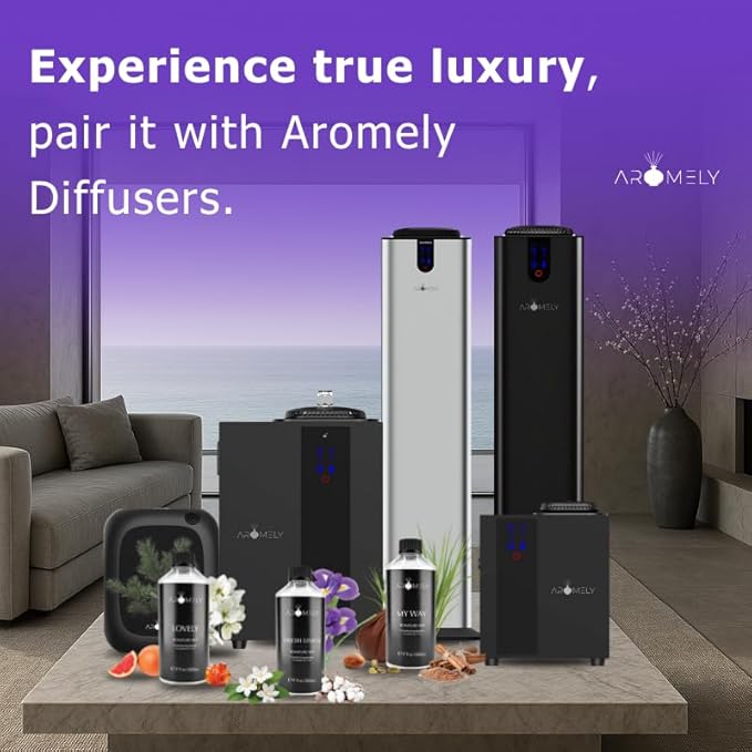AROMELY My Way Diffuser Oil Blend | Luxury Home Fragrance Oil for Diffusers | Inspired by 1 Hotel | Signature Scent with Notes of Leather, Cardamom, Lemon, Cedarwood, Iris & Amber | 150ml