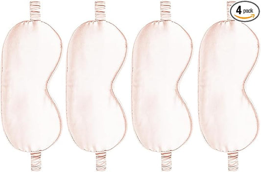 4PACK Sleep Masks Satin Eye Mask Silk Eyes Cover Silky Blindfold Blackout Eyeshade Soft Eyeshades Sleeping Covers Travel Nap