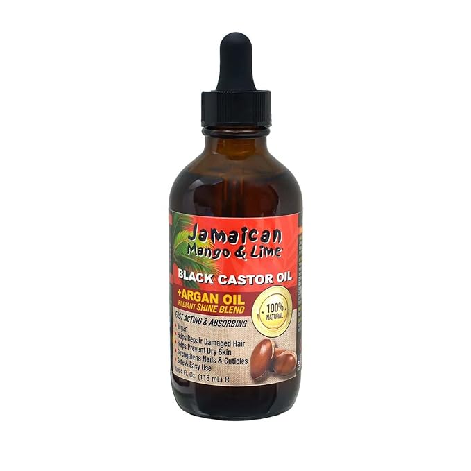 Jamaican Mango & Lime Black Castor Oil – Hair & Scalp Oil for Locs, Braids, Twists & Natural Hair – Strengthens, Moisturizes & Promotes Hair Growth (4oz (Pack of 1), Argan)