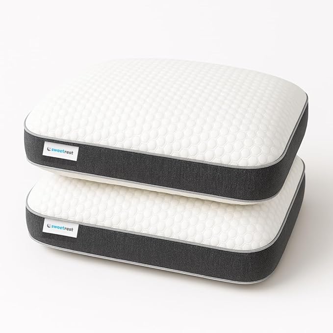King Size Pillows – Pack of 2 – Memory Foam Bed Pillows 36” x 16” x 5.5” – Orthopedic Support with Washable Cover & Gift Bag – Hypoallergenic – Ideal for Side & Back Sleepers