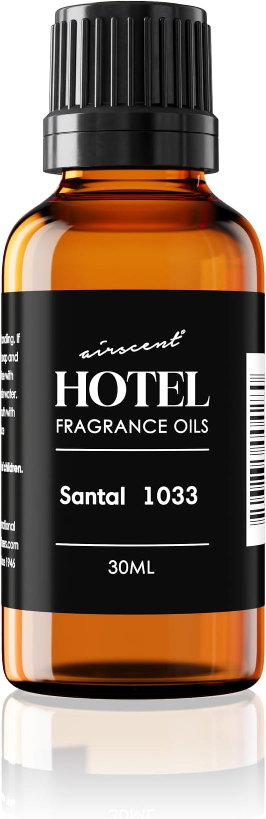 AirScent Santal Diffuser Oil No. 1033 - Santal-33 Inspired Perfume Dupe - Cardomom Sandalwood Iris - Premium Fragrance Oil for Ultrasonic and Waterless Diffusers and Crafting - 30 mL, 1 fl oz