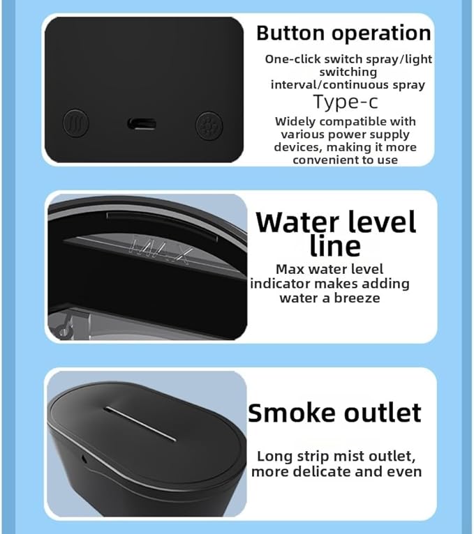 USB Aroma Diffuser Featuring Quiet Operation, Adjustable Mist Output, Ambient Night Light, And Automatic Power Off For Safe Use(black)
