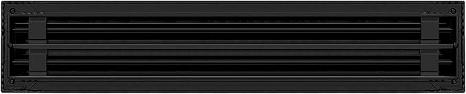 BUILDMART - 20x4 Modern AC Vent Cover - Decorative Black Air Vent - Standard Linear Slot Diffuser - Register Grille for Ceiling, Walls & Floors - Texas Buildmart
