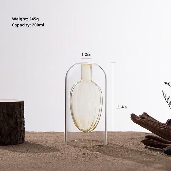 Flameless Glass Aroma Diffuser Bottle with Willow Stems, Natural Reed Diffuser for Home & Office, Elegant Room Decor Gift Set (15cm-Peach Yellow)