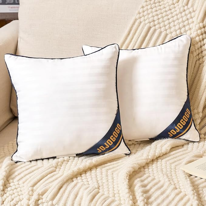 JOJOGOGO 12x12 Mini Tiny Pillow Insert Set of 2, 12 x 12 White Small Decorative Square Pillow Insert for Couch Sofa, 12x12 Synthetic Down Alternative Craft Pillows for Handmade Gifts