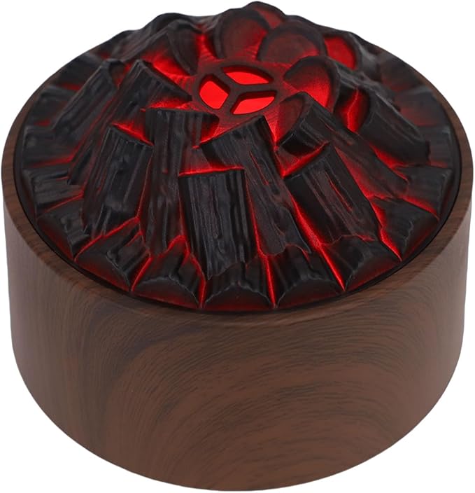 Zerodis Diffusers for Essential Oils Diffusers Powered Mini Humidifier with Mystical/Fantasy Effect Dual Mist Modes and Super Quiet Operation Under 35dB for Home Bedroom Office (Dark Wood Grain)