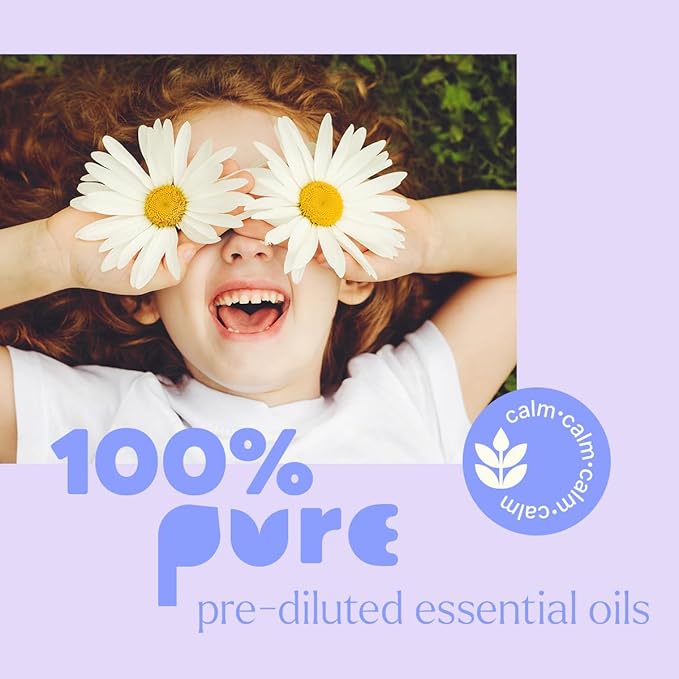 Plant Therapy Kids Calming The Child Essential Oil Blend 10 mL (1/3 oz) Relaxation and Soothing Blend, Tangerine, Lavender, & Roman Chamomile Essential Oils, Pure, KidSafe Pre-Diluted Roll-On