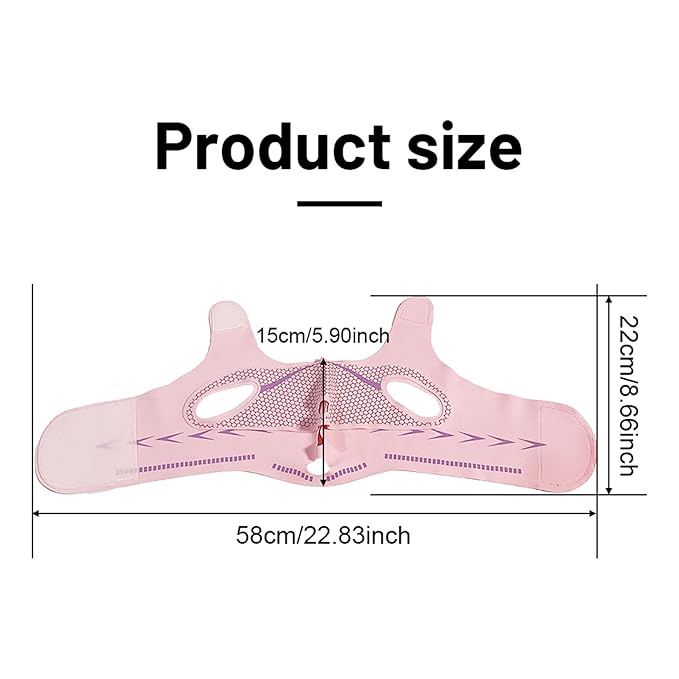 Anti-Snoring Sleep Mask with Aromatherapy, Face Firming & Snoring Solution, Relaxing Chin Strap for Anxiety Relief, Improved Sleep & Jawline Contouring for Adults（pink）