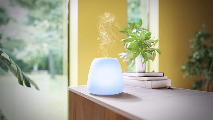 Pranarom - Essential Oil Diffuser - Stylish & Modern Home Essential Oil & Water Vapor Diffusing Device with Various Operating & Light Display Features (Joy)