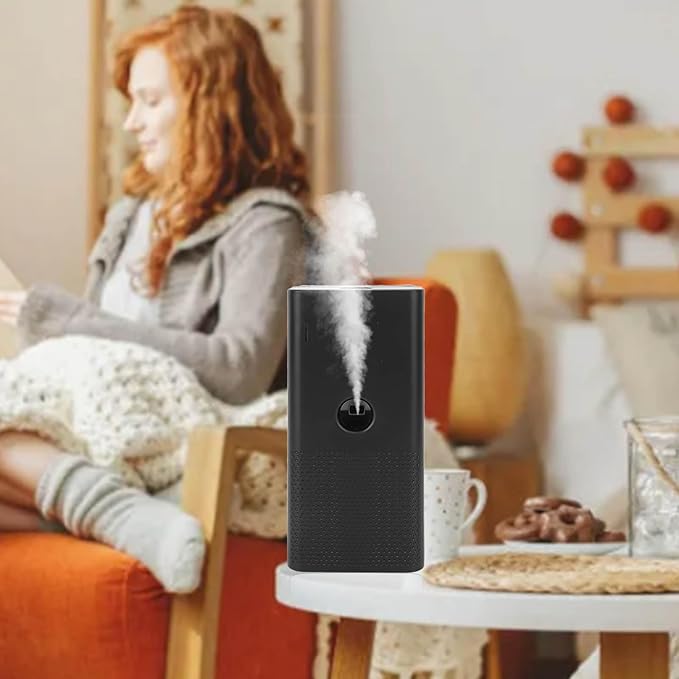 Essential Oil Diffuser, Quiet Aromatherapy Diffuser, Home Fragrance Diffuser, Scent Air Machine for Home Office Bedroom Bathroom (Black)