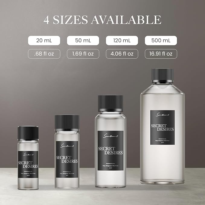 Scentiment Secret Desires Diffuser Oil – Lemon Crème, Vanilla, Raspberry, Pomegranate & Peony Scent for Diffusers, Fragrance Oil – 0.68 fl oz (20 mL)