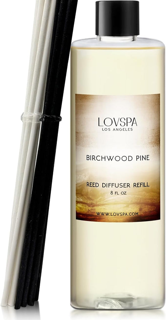 Birchwood Pine Diffuser Oil - Holiday Essential Oils for Diffuser Refill & Air Freshener Room Spray - Long-Lasting & Natural Home Fragrance, Scented Oil for Diffusers, USA Made, 8 oz