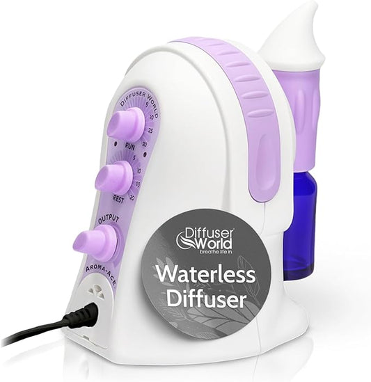 1000 Sq Ft Waterless Diffuser for Essential Oils, Made in USA Lavender Waterless Aroma Atomizer for Large Room Fragrance, Air Diffuser for Home Scent Machine, Air Aromatherapy Oil Diffusers