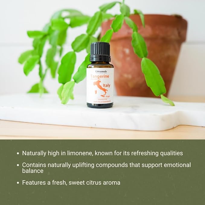 Tangerine Essential Oil - Direct from Citrusmade in Sicily, Italy - Essential Oils for Diffusers & Aromatherapy | 100% Pure Therapeutic Grade (15ml)