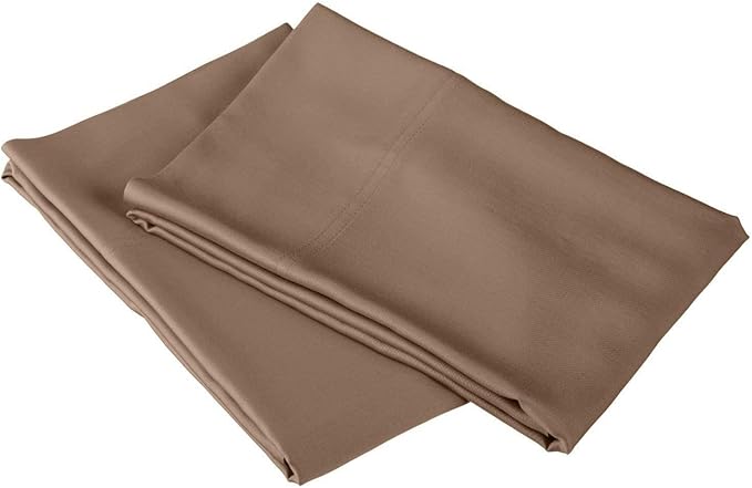 European Square Pillow Shams -Hotel Quality European 24" x 24" Euro Pillow Shams Set of 2,100% Cotton Cushion Cover Gorgeous Euro Size Decorative Pillow CoversTaupe Solid