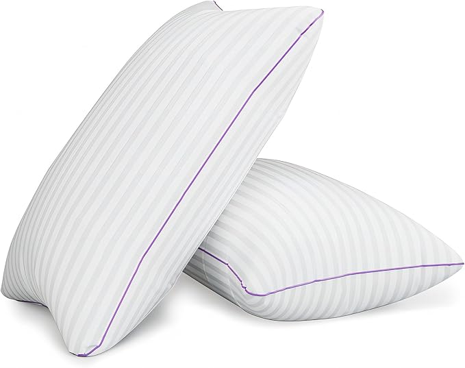 VAINOC Pillows King Size Set of 2,Breathable Hotel Collection Bed Pillows for Sleeping Medium Soft Down Alternative Microfiber Filled,20 x 36 Inches