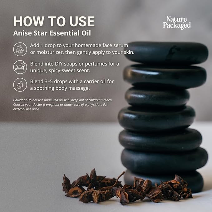 Star Anise Essential Oil - Direct from Malagassi Essential Oils - Premium Star Anise Seed Oil for Aromatherapy, Diffuser, Candle, Soap, Skin and Hair (8oz)