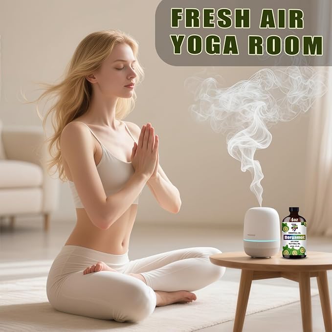 Bergamot Essential Oil - Bergamot Oils for Diffusers, Humidifiers, DIY Candles, Soap, Cleaning, Home, Office, Yoga, Massage, Gifts - 4 fl oz (120 ml) - GV77ZF