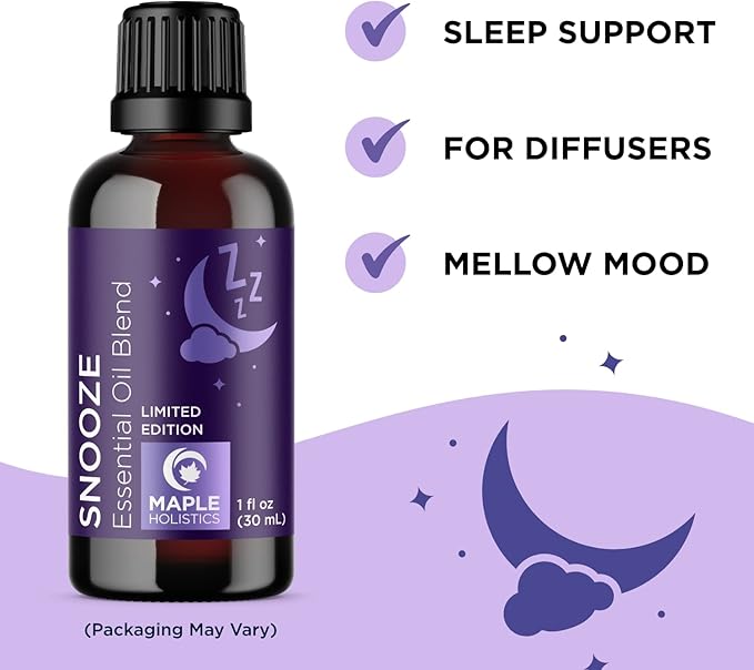 Maple Holistics Essential Oils Set - Relaxing Nighttime and Morning Essential Oil Blends for Diffuser with Mint and Citrus Essential Oils for Diffusers Aromatherapy and Travel