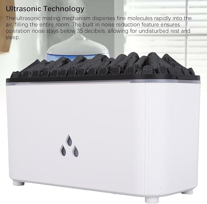 Essential Oil Diffuser with 160ml Tank, 8 Hour LED Night Light, 35dB Quiet Auto Shut Off Humidifier for Bedroom, Home, Office, Yoga (White)
