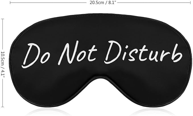 Do Not Disturb Eye Masks for Sleep Adjustable Funny Sleep Mask Soft Blackout Sleeping Eye Mask for Men Women Full Night's Sleep