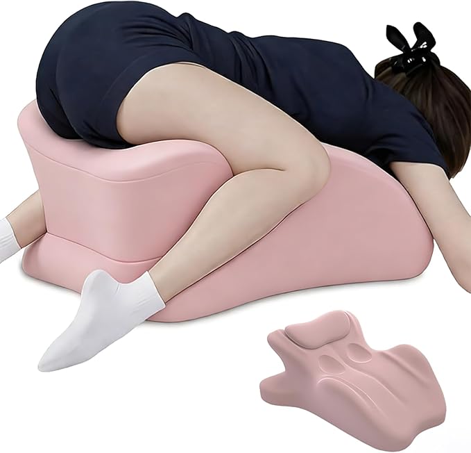 Multifunctional Pillow, Featuring Breathable Memory Foam Waist Support, Large Size with high Resilience, Provides Comprehensive Support (Pink)