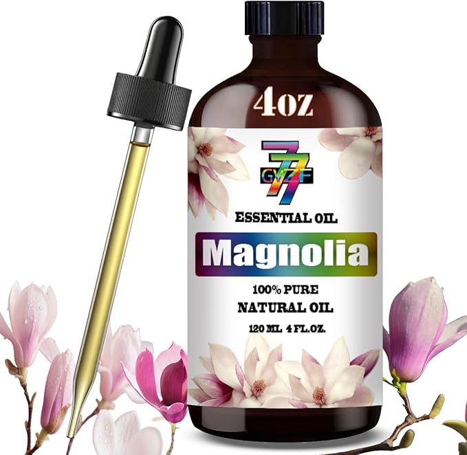 Magnolia Essential Oil - Magnolia Oils for Diffusers, Humidifiers, DIY Candles, Soap, Cleaning, Home, Office, Yoga, Massage, Gifts - 4 fl oz (120 ml) - GV77ZF