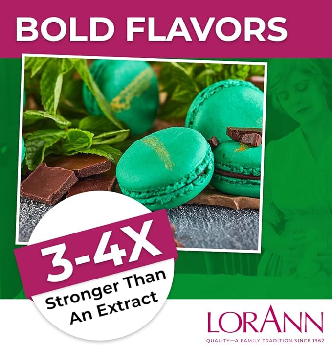 LorAnn Oils Super Strength Flavoring - Used For Candy Making, Flavoring Extracts, Baking, Hard Candy, and Flavor Oils - Bold, Natural Flavors 4X Stronger Than Extracts - Mint Chocolate Chip, 1 fl oz