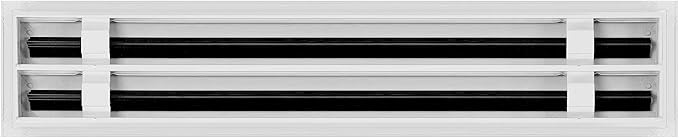 BUILDMART - 20x4 Modern AC Vent Cover - Decorative White Air Vent - Standard Linear Slot Diffuser - Register Grille for Ceiling, Walls & Floors - Texas Buildmart
