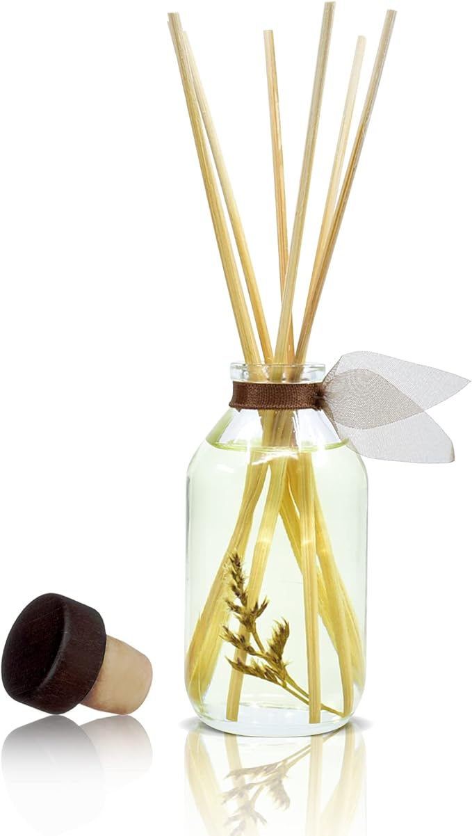 Reed Diffuser Set, Cashmere Woods Scented Oil Diffuser with Sticks, Home Fragrance Accessories for Bathroom Shelf Decor, Aroma Diffusers for Home or Office Fall Decor, USA Made