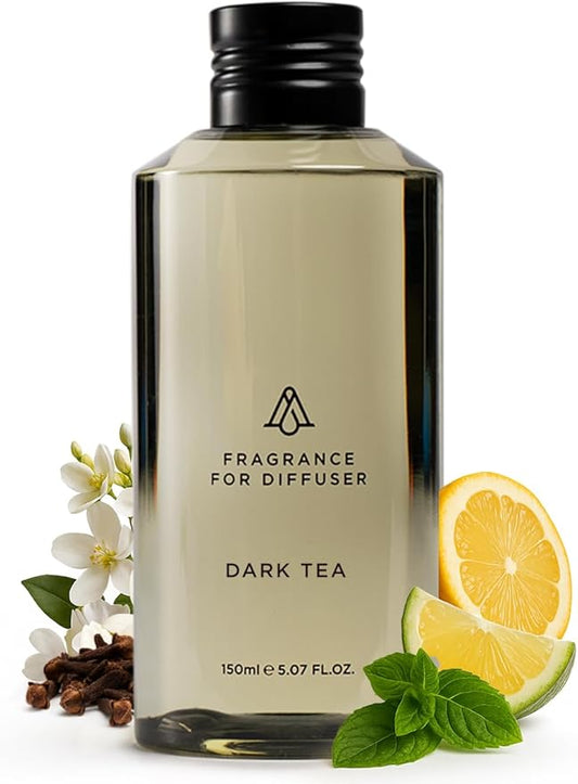 AromaPlan Hotel Scent Diffuser Oil Dark Tea 5 Fl Oz (148ml) –Luxury Hotel & Home Fragrance Oil - Non Toxic - Made in USA - Bigger Bottle, Bolder Aroma & Longer Lasting