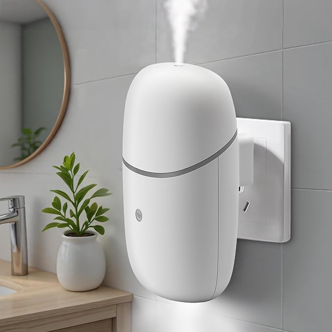 Plug in Waterless Diffuser, 500 Sq. Ft Coverage, Plug in Essential Oil Diffuser & Small Wall Diffuser with Low/High and Off Switch and Auto Night Light -10ML-910
