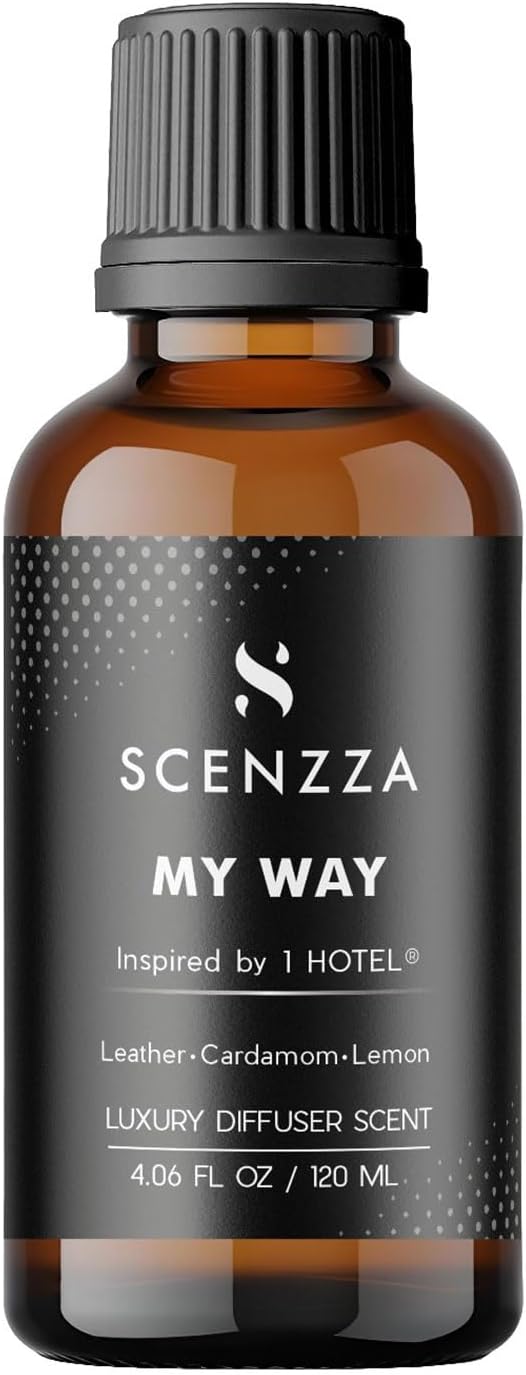 My Way Diffuser Scent Inspired by 1 Hotel Miami Beach, Fresh Woodsy Fragrance with Leather, Premium Luxury Scent Suitable for Ultrasonic and Waterless Diffusers - 120 Ml, 4.06 Fl Oz