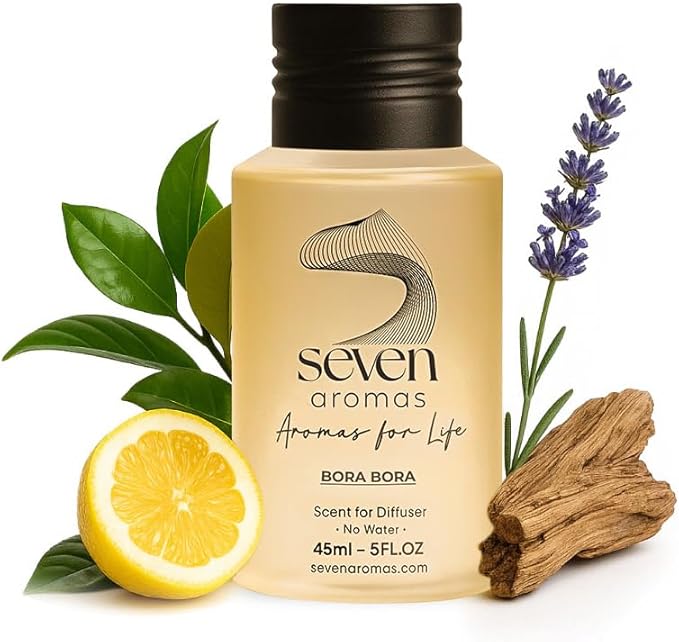 SevenAromas Hotel Scent Diffuser Oil, Luxury Hotel-Inspired Essential Oil for Aromatherapy & HVAC Diffusers – Premium Dropper Bottle - 45 ml 1.52 FL oz (Bora Bora)