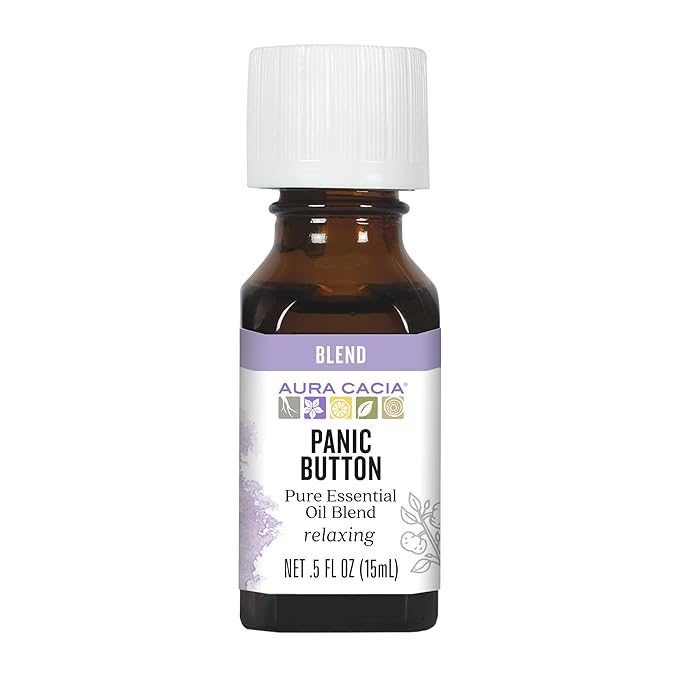 Aura Cacia, Essential Oil Panic Button Neroli and Rose, 0.5 Fl Oz