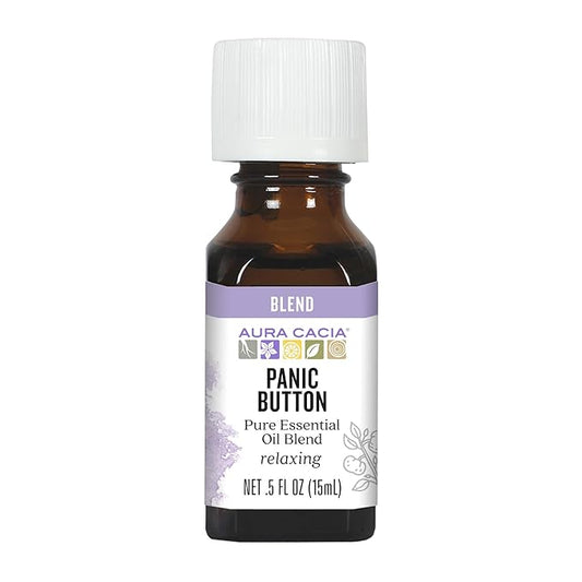 Aura Cacia, Essential Oil Panic Button Neroli and Rose, 0.5 Fl Oz