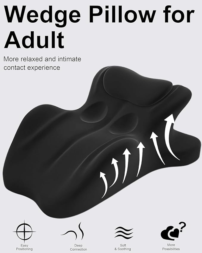 MOYEE Ergonomic Memory Foam Wedge Pillow, Contoured Support Pillows, 27° Angled Support for Waist and Neck, Multi-Position Support Pillow