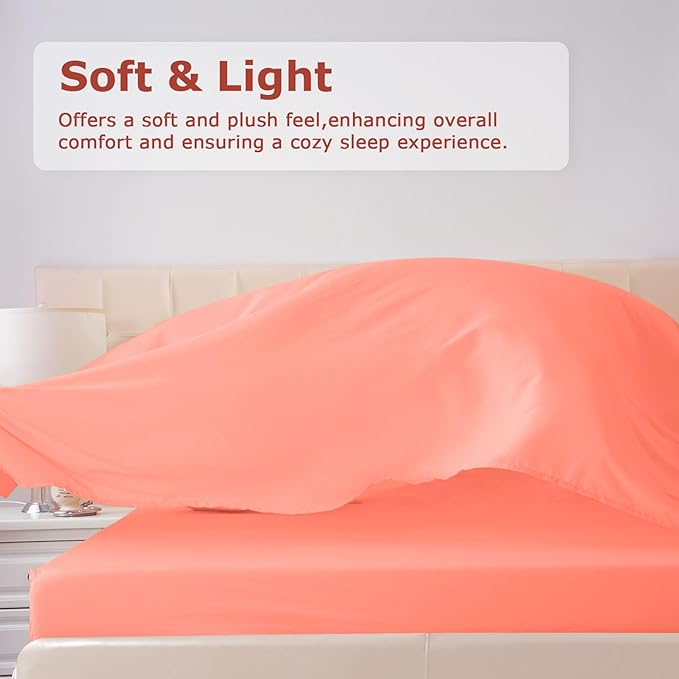 Queen Size Bed Sheet Set - 4 Piece Soft Microfiber Sheets with Deep Pockets, Cooling Technology, and Wrinkle-Free Pillowcase. Hotel-Quality, Durable Bedding, Desert Flower