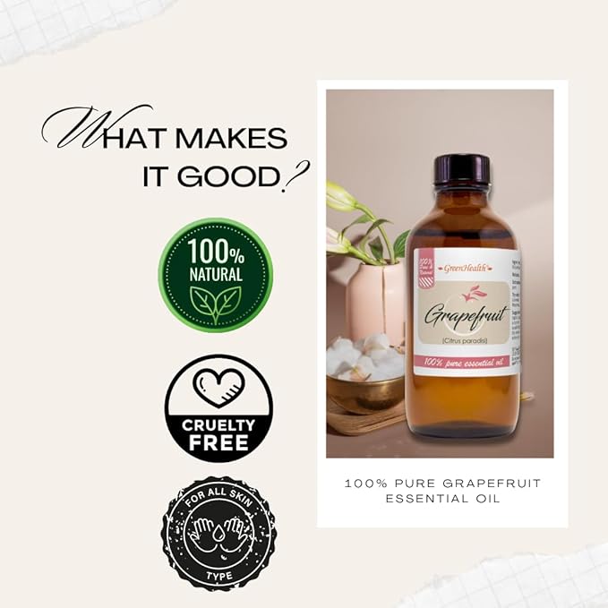 Grapefruit (Pink) Essential Oil - 128 fl oz (1 Gallon) Plastic Bottle w/Cap - 100% Pure Essential Oil by GreenHealth