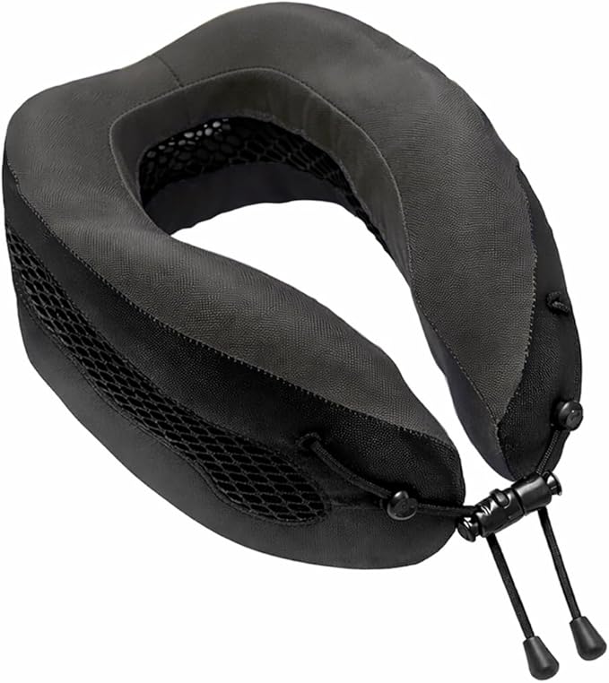 Cabeau Evolution Cool Long Haul Flight Cooling Travel Neck Pillow with Supportive Memory Foam, Airflow Vents, Compact Carrying Case, Purple
