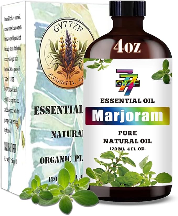 Marjoram Essential Oil - Marjoram Oils for Diffusers, Humidifiers, DIY Candles, Soap, Cleaning, Home, Office, Yoga, Massage, Gifts - 4 fl oz (120 ml) - GV77ZF