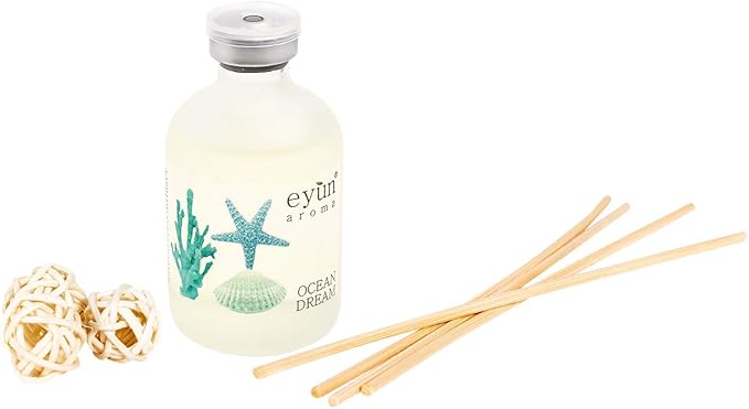 Reed Diffuser Set - Ocean Dream Aromatherapy Essential Oil Diffuser - Natural Scent Diffuser Air Freshener for Home & Office – Relaxation & Stress Relief Gift for Women (1.87 Fl Oz)